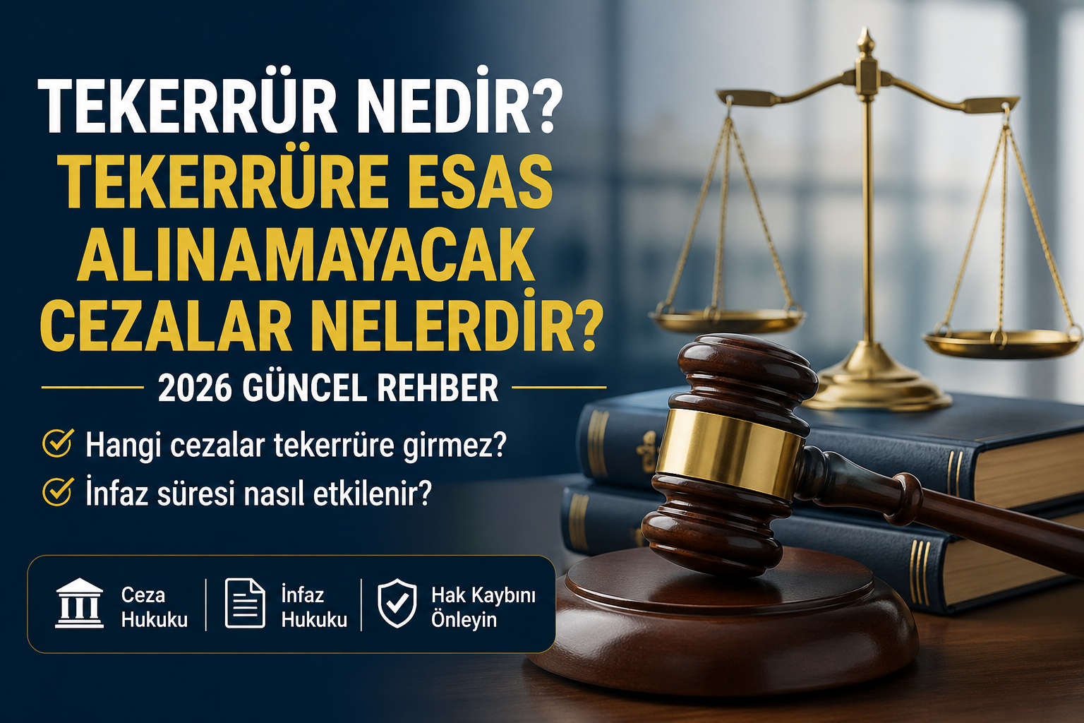 Tekerrür Nedir? Tekerrüre Esas Alınamayacak Cezalar Nelerdir?